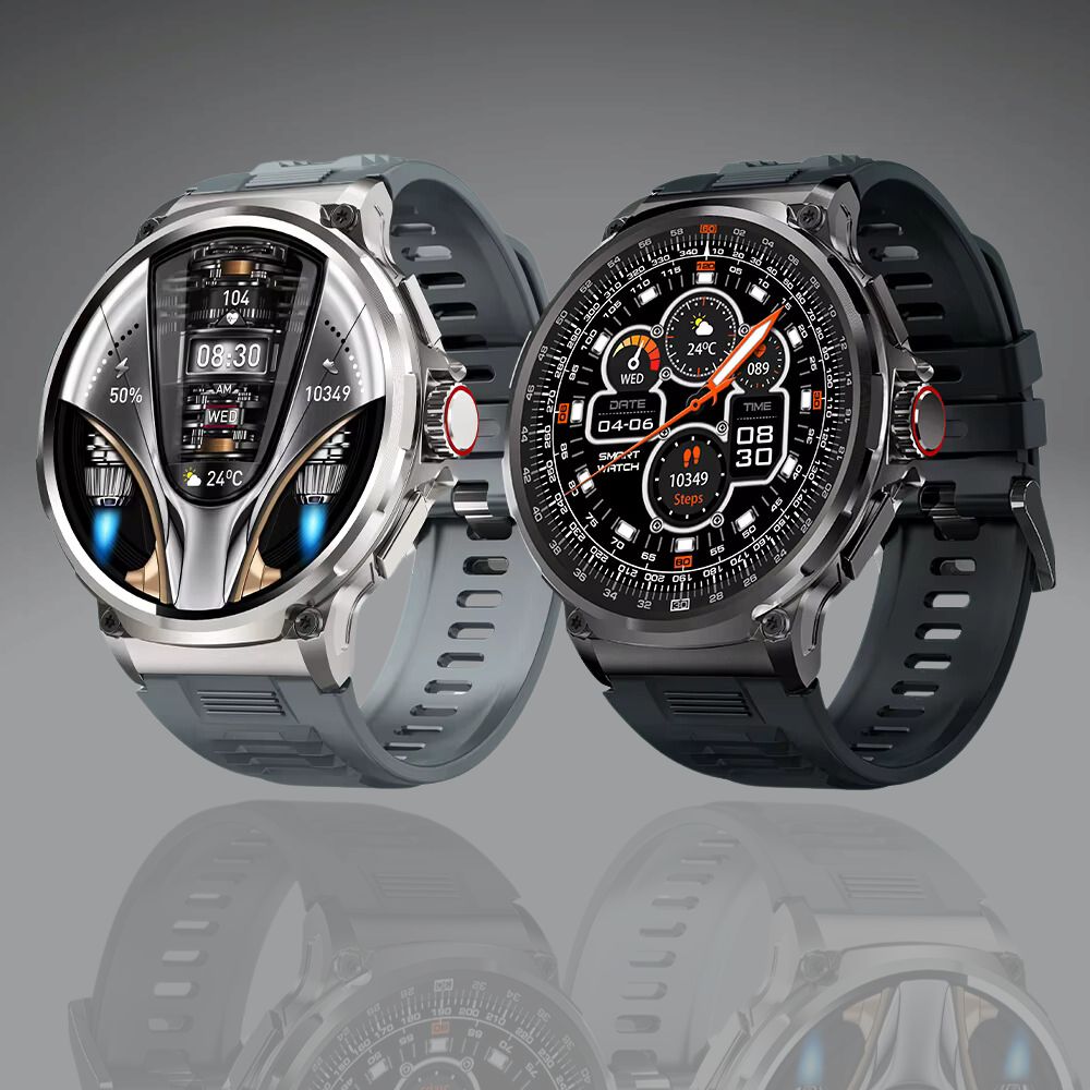 1.85" HD Smartwatch, 710mAh, 400+ Faces, Android/iOS.